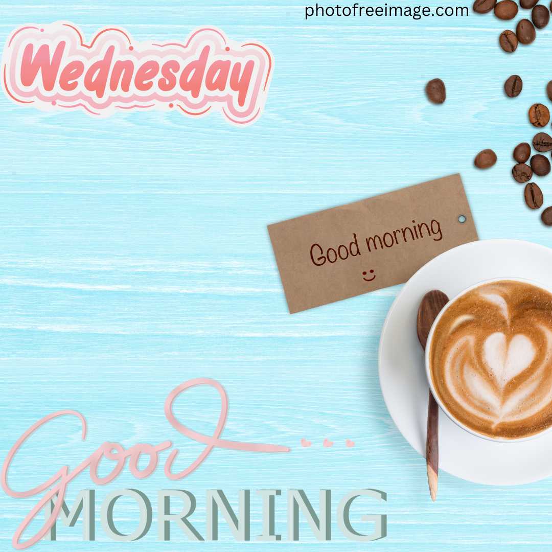 good morning wednesday images with coffee