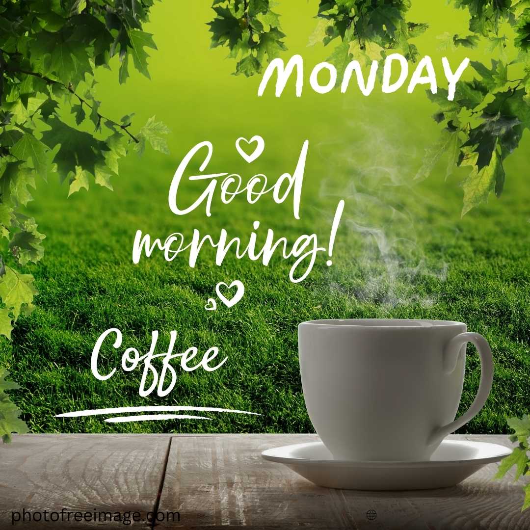 monday good morning images with coffee