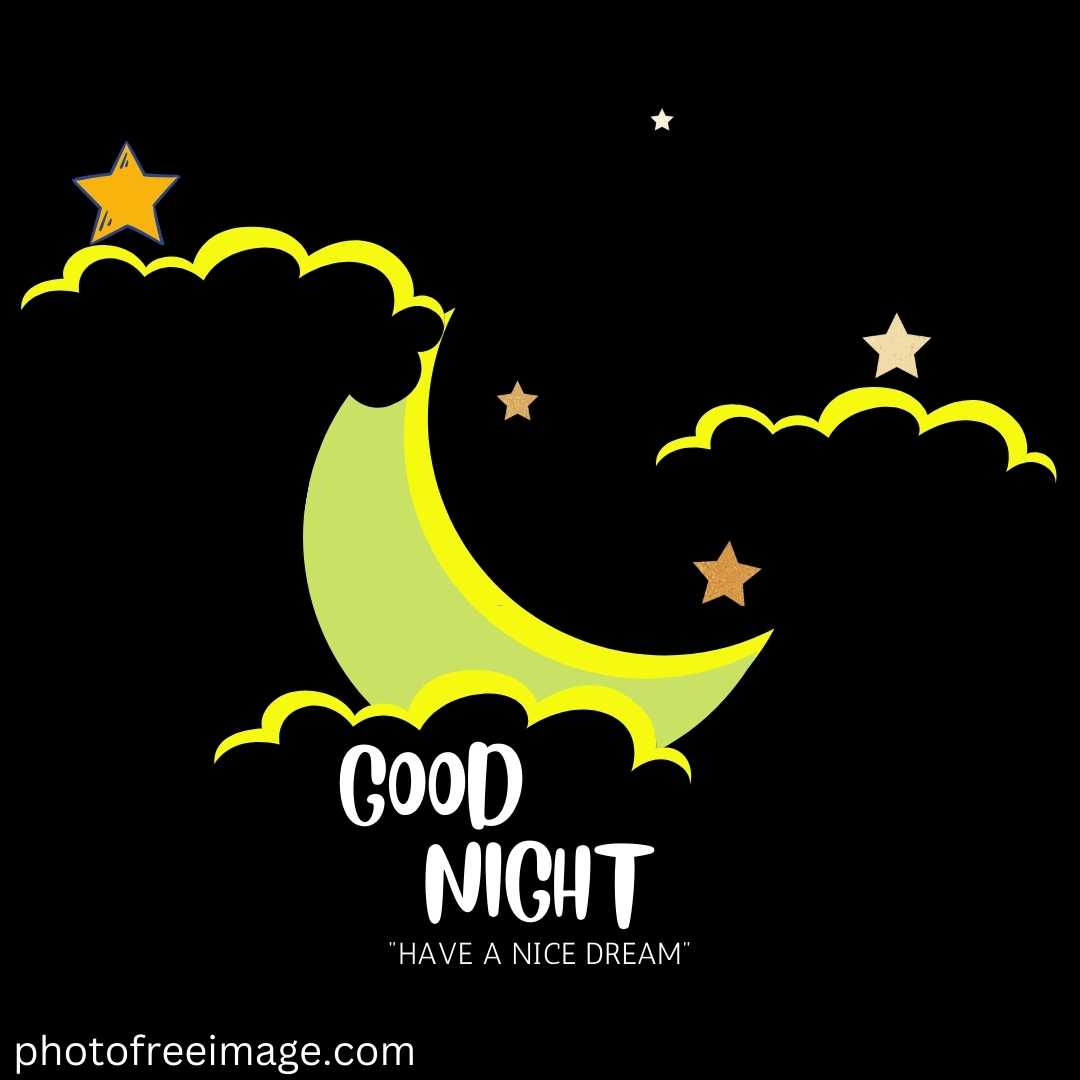 Cute Good Night Images with little cute moon