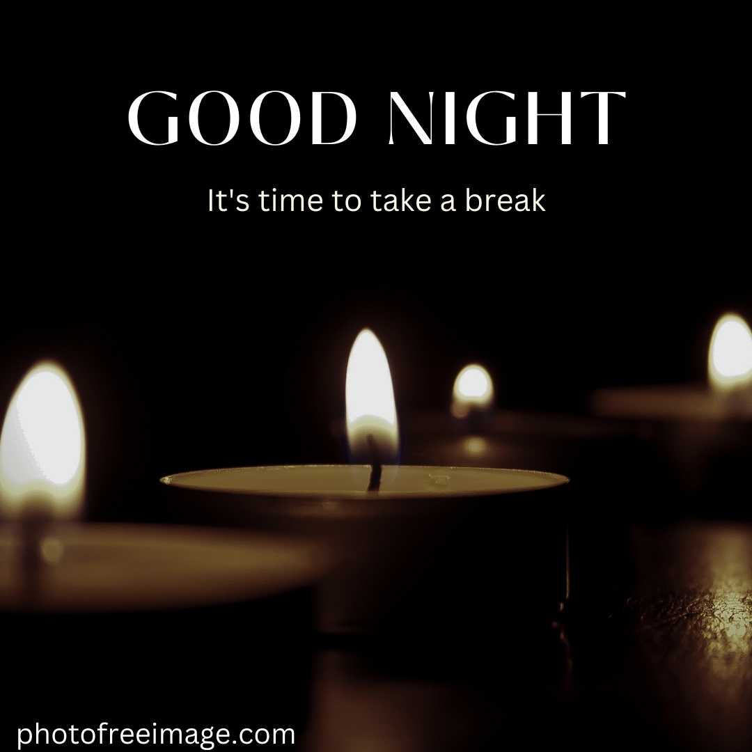 good night images with candles