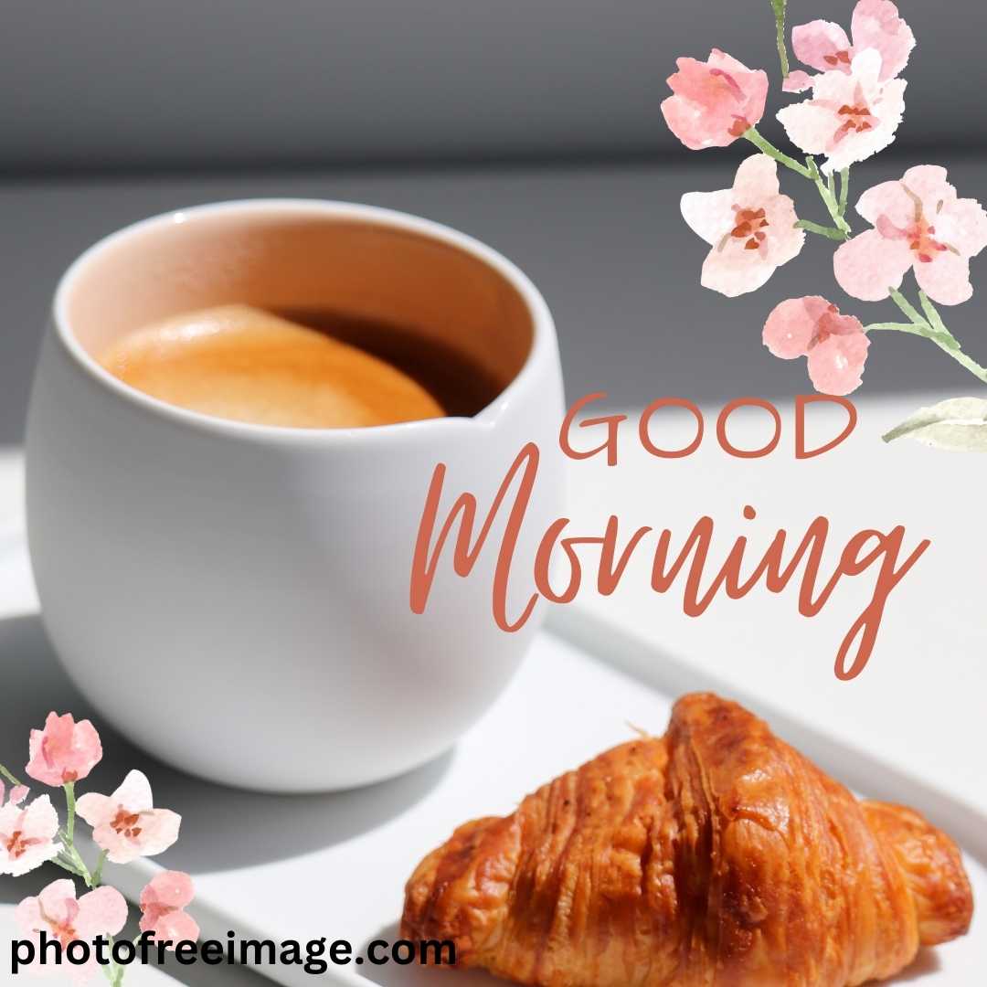 cute good morning images with tea & samosa